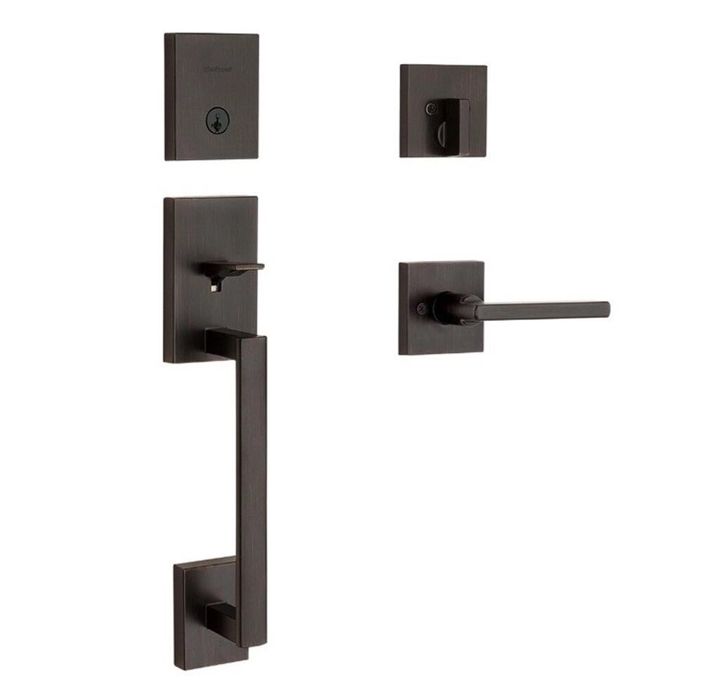 Kwikset San Clemente Entry Handleset Deadbolt Venetian Bronze SmartKey